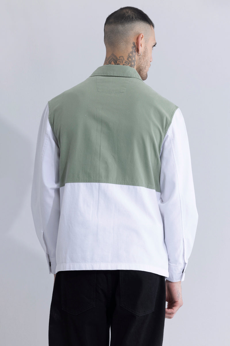 Contour Patch Green Overshirt