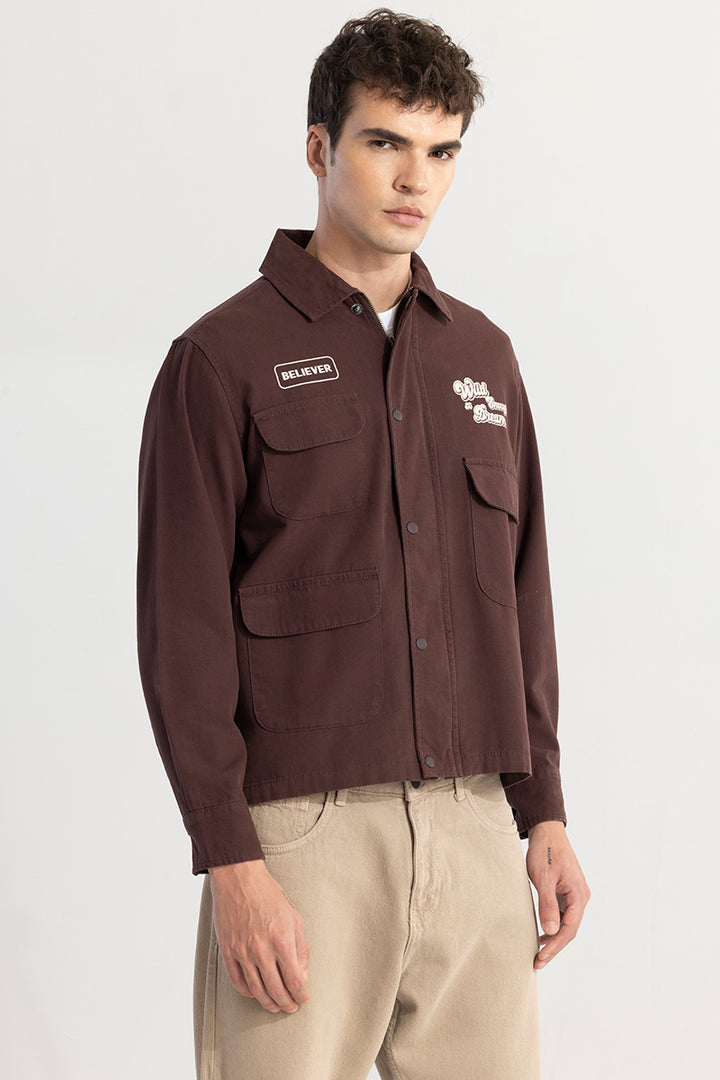 Wild Enough Brown Overshirt