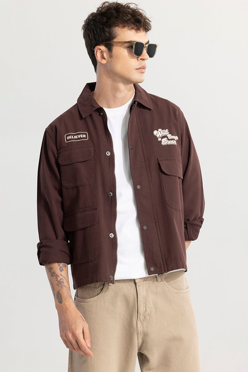 Wild Enough Brown Overshirt