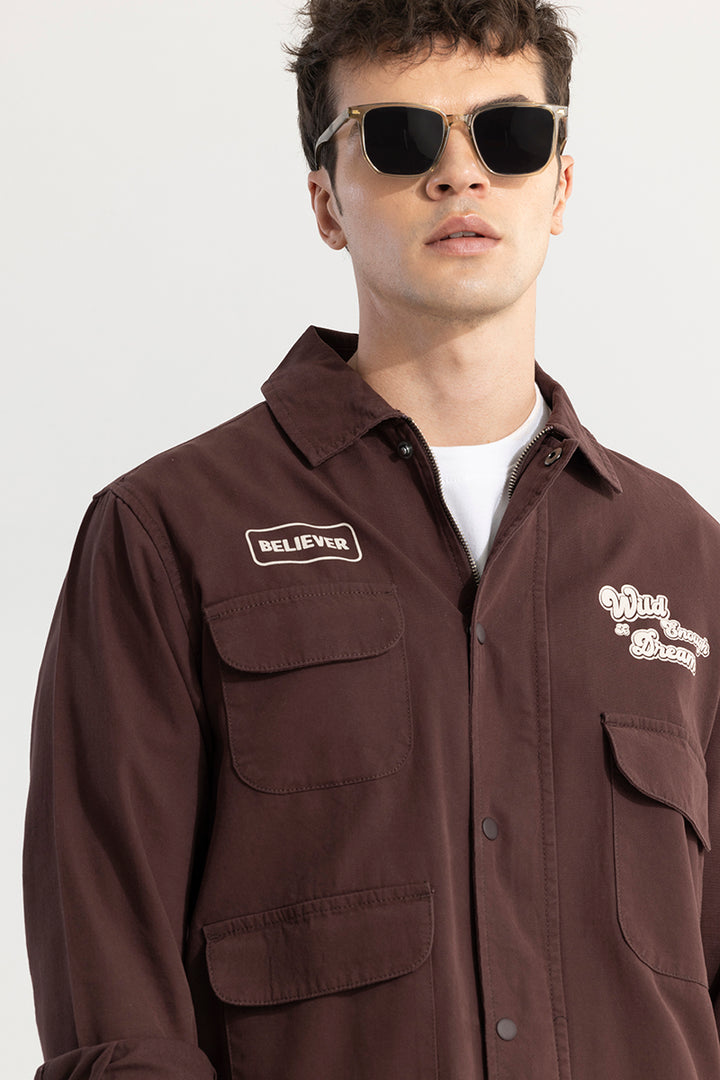 Wild Enough Brown Overshirt