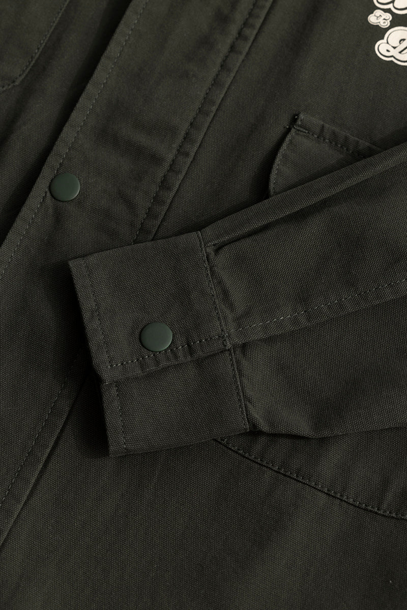 Buy Men's Wild Enough Olive Overshirt Online | SNITCH