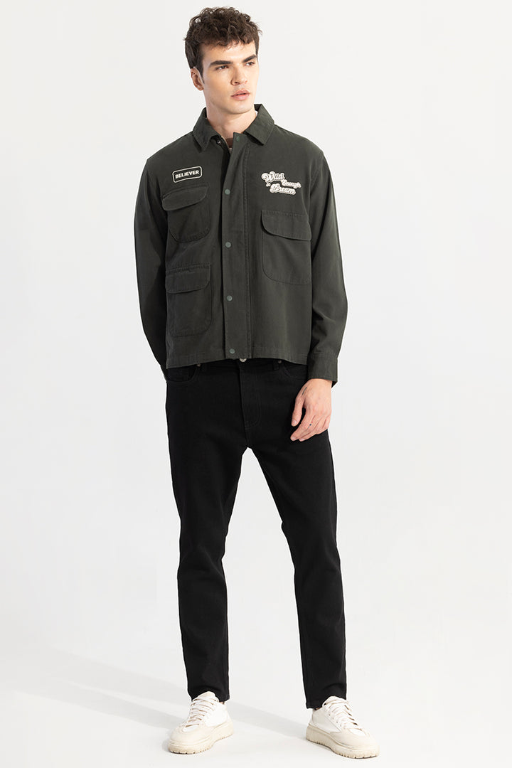 Wild Enough Olive Overshirt