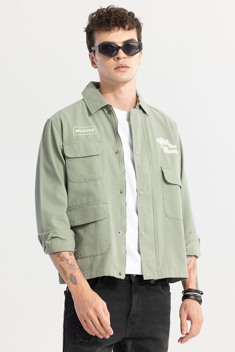 Wild Enough Green Overshirt