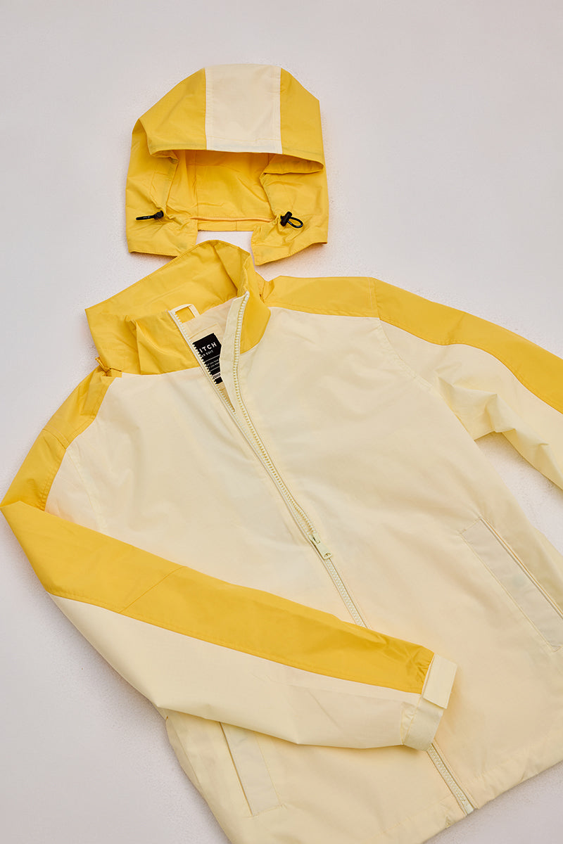 Yellow Colourblocked Ski Jacket