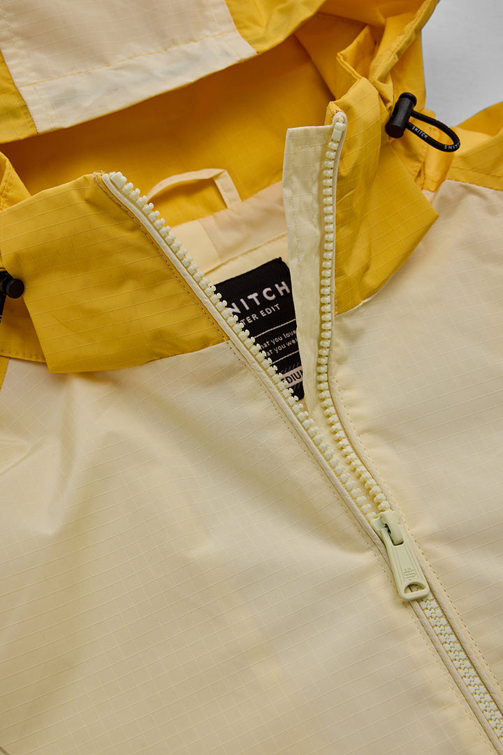 Yellow Colourblocked Ski Jacket