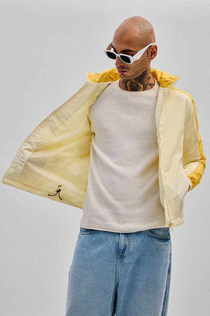 Yellow Colourblocked Ski Jacket