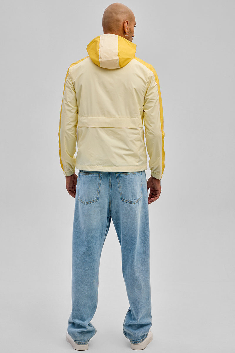 Yellow Colourblocked Ski Jacket