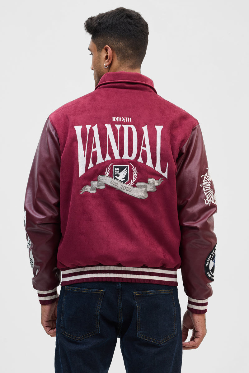 Legends Vandal Burgundy Varsity Jacket