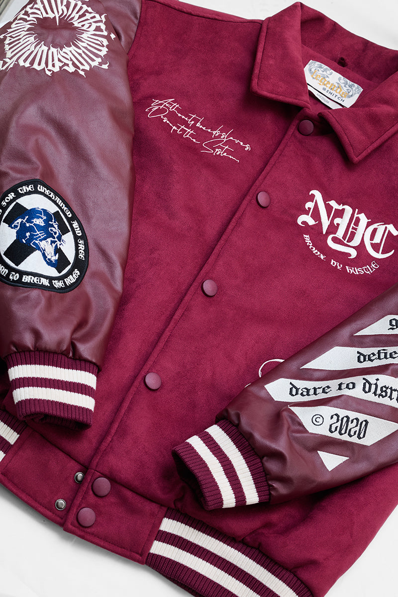 Legends Vandal Burgundy Varsity Jacket