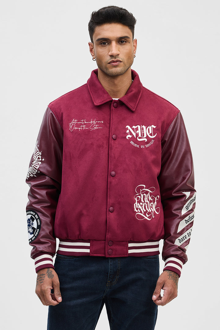 Legends Vandal Burgundy Varsity Jacket