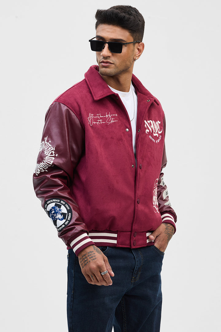 Legends Vandal Burgundy Varsity Jacket