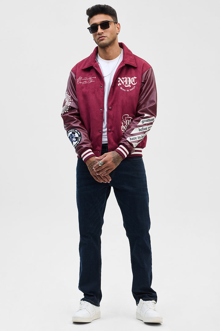 Legends Vandal Burgundy Varsity Jacket