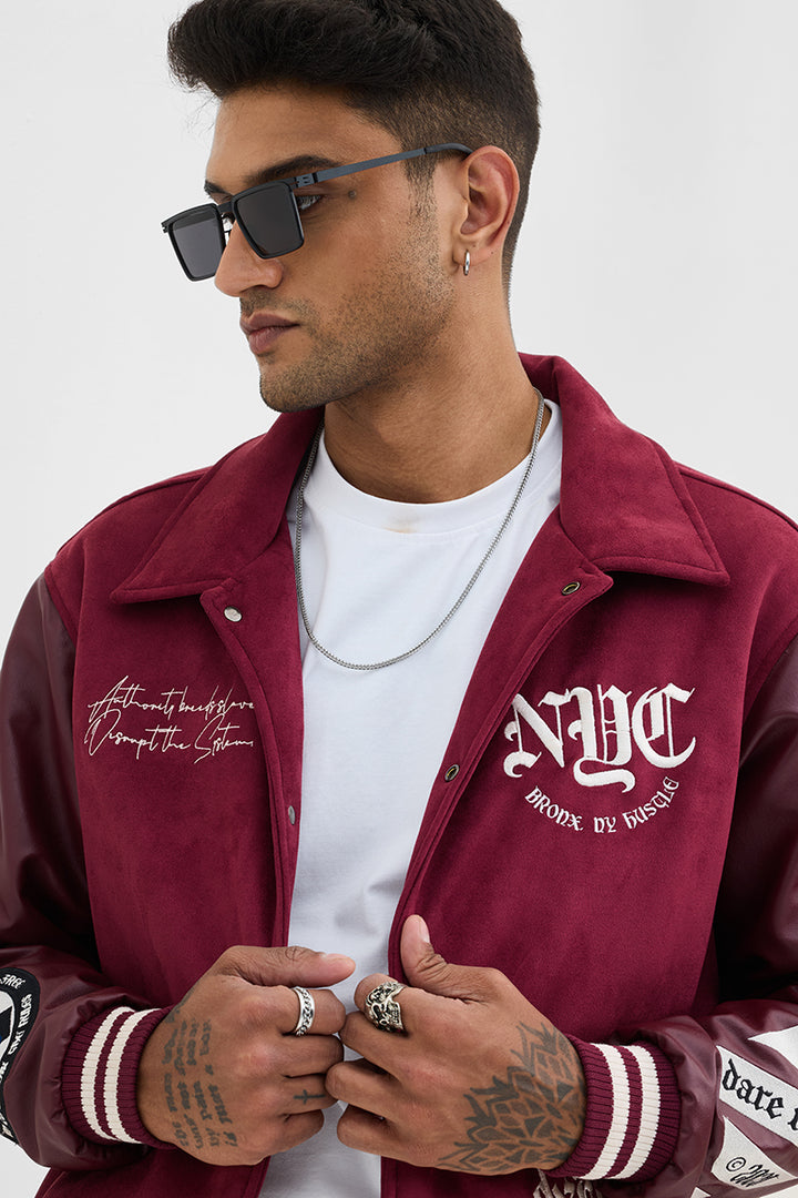 Legends Vandal Burgundy Varsity Jacket