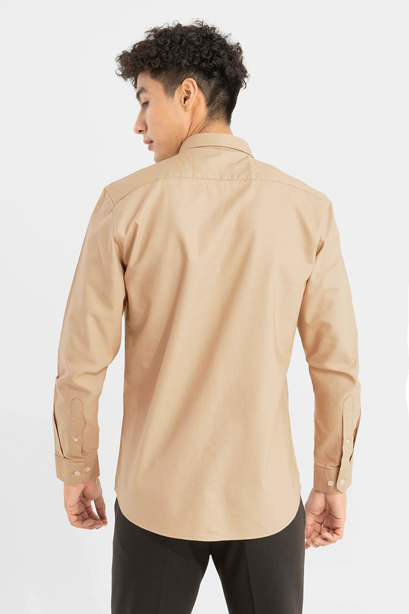 Soft-Hue Khaki Shirt