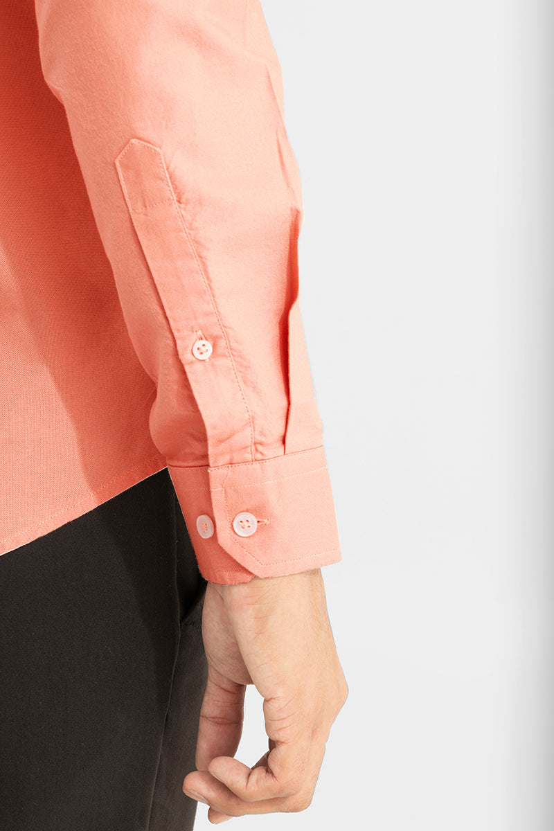 Soft-Hue Peach Shirt