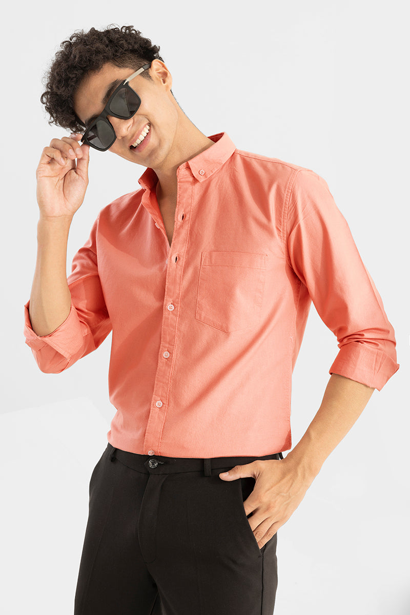 Soft-Hue Peach Shirt