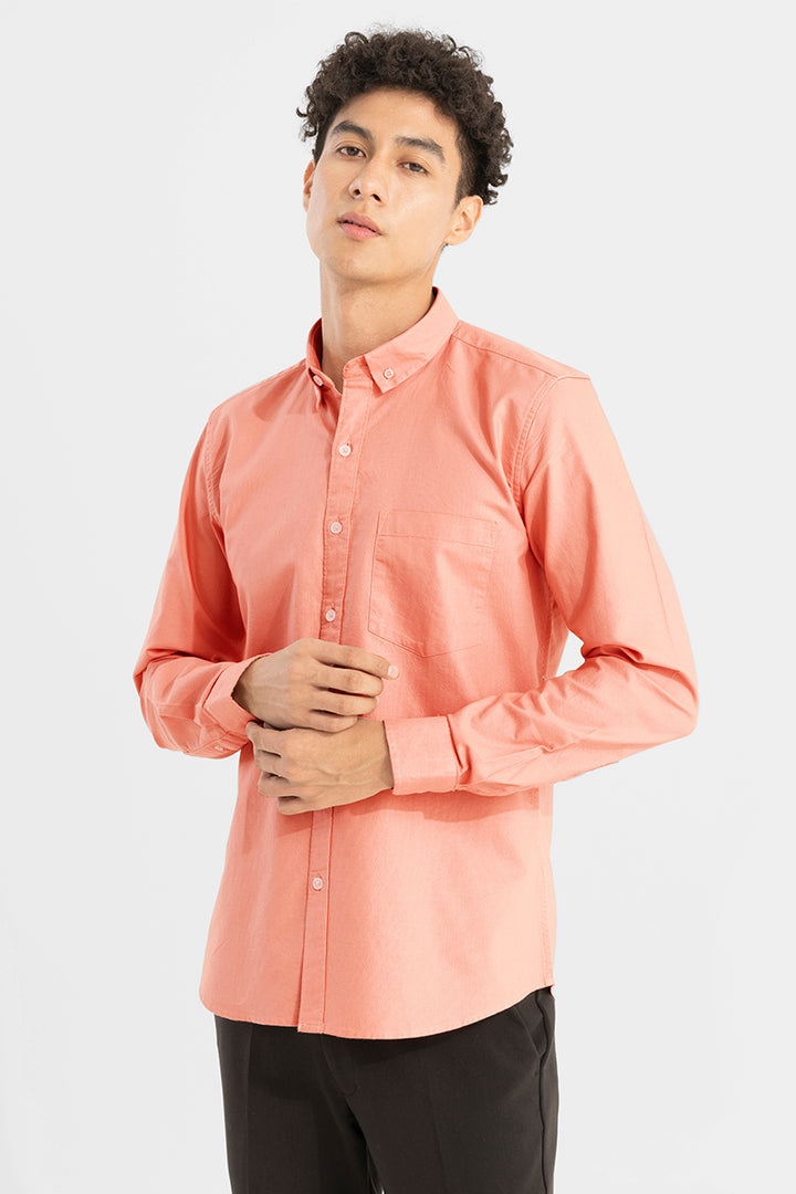 Soft-Hue Peach Shirt