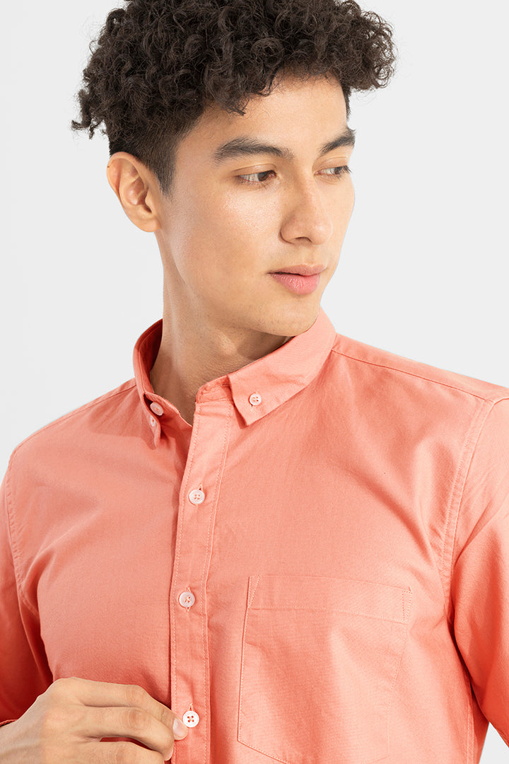 Soft-Hue Peach Shirt