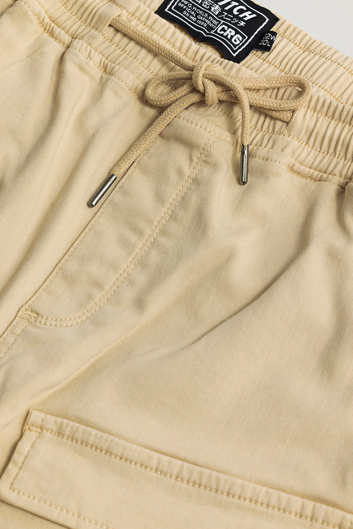 Combat Cream Soft Denim Cargo Pant