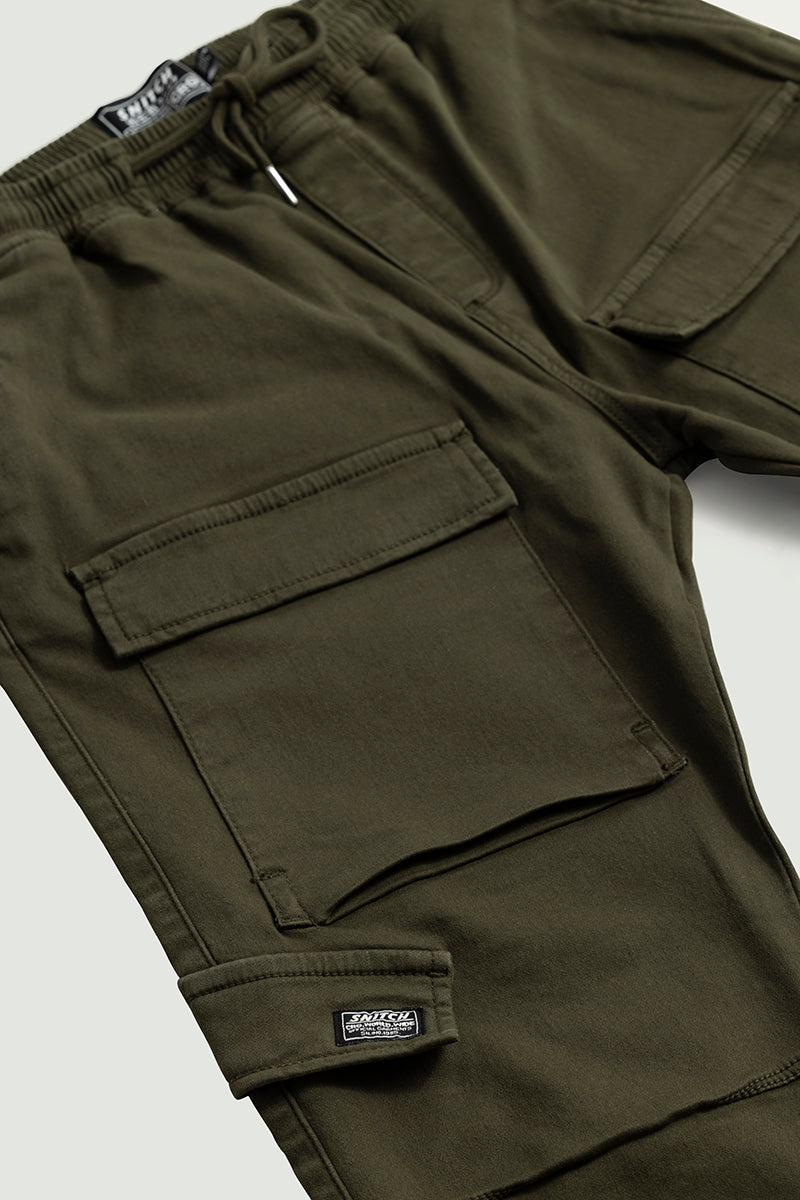 Combat Olive Soft Denim Cargo Pant