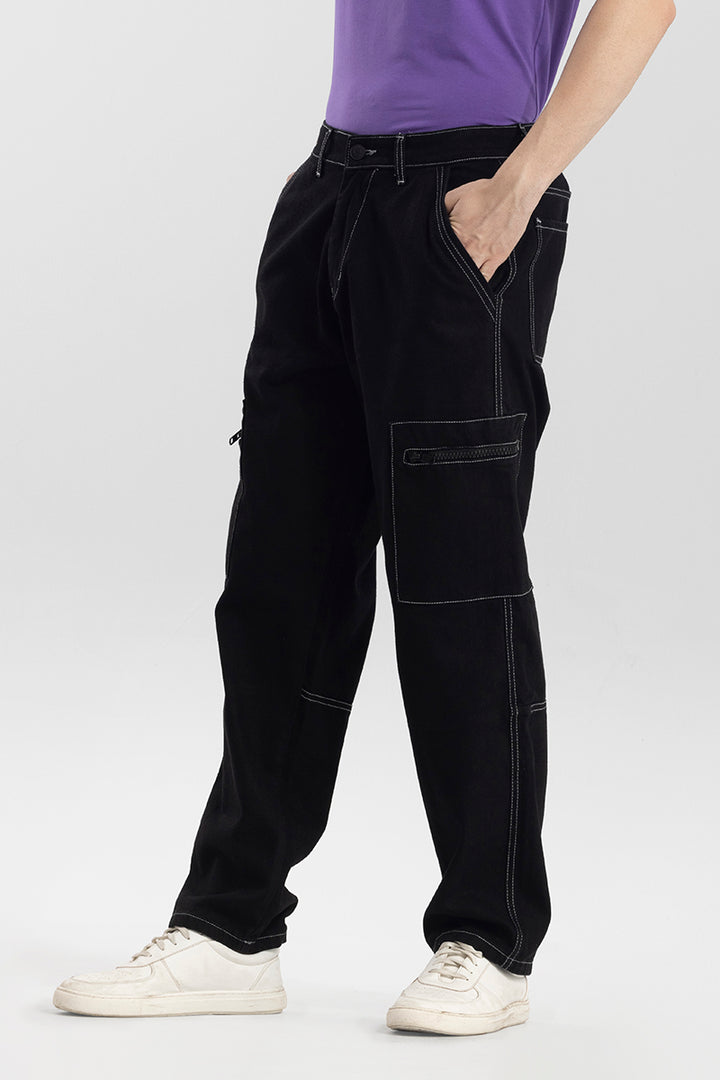 Egnis Black Baggy Fit Jeans