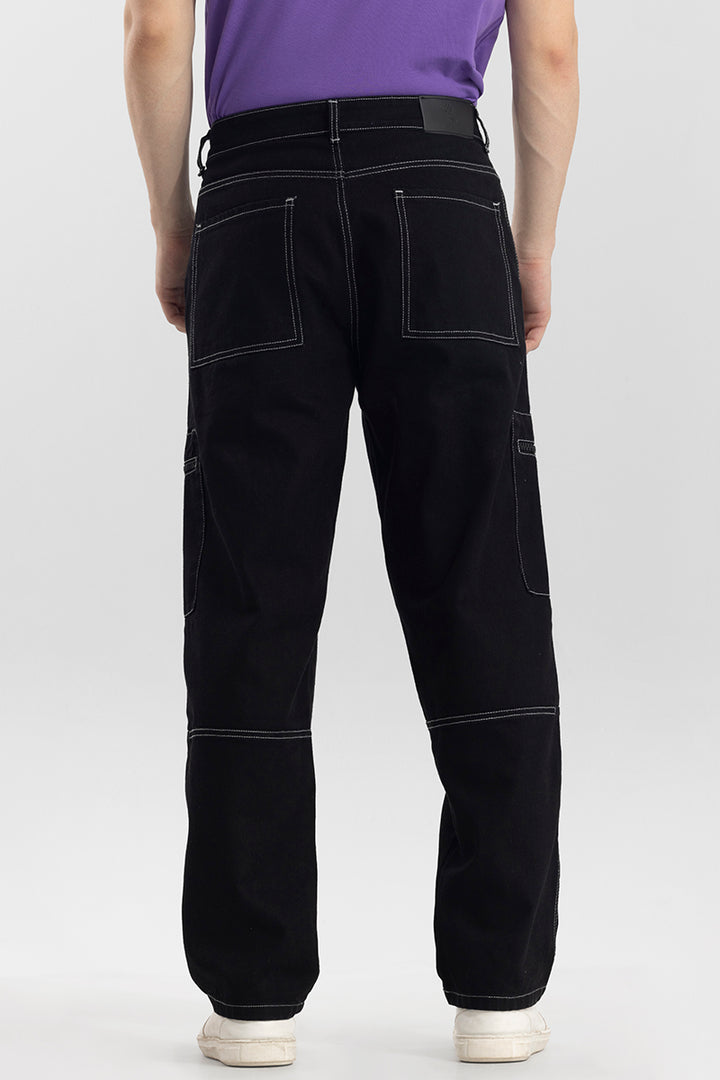 Egnis Black Baggy Fit Jeans