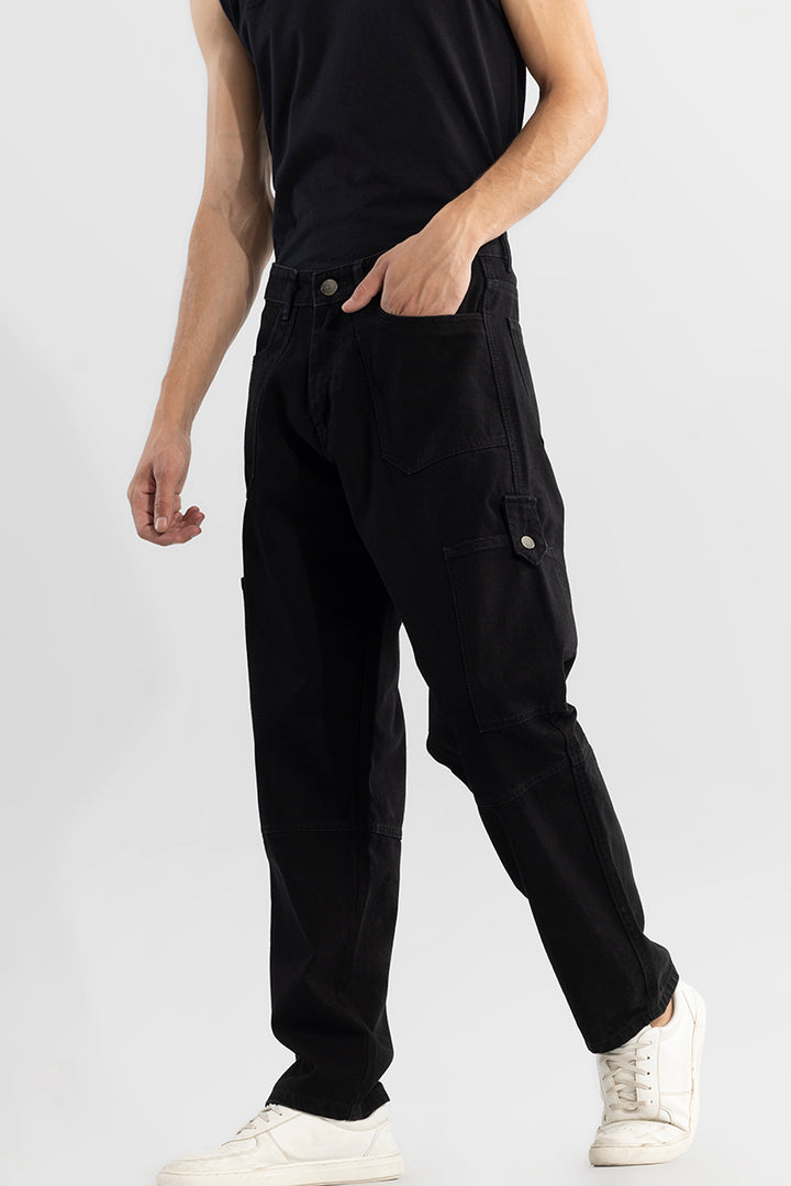 Droopy Black Baggy Fit Jeans