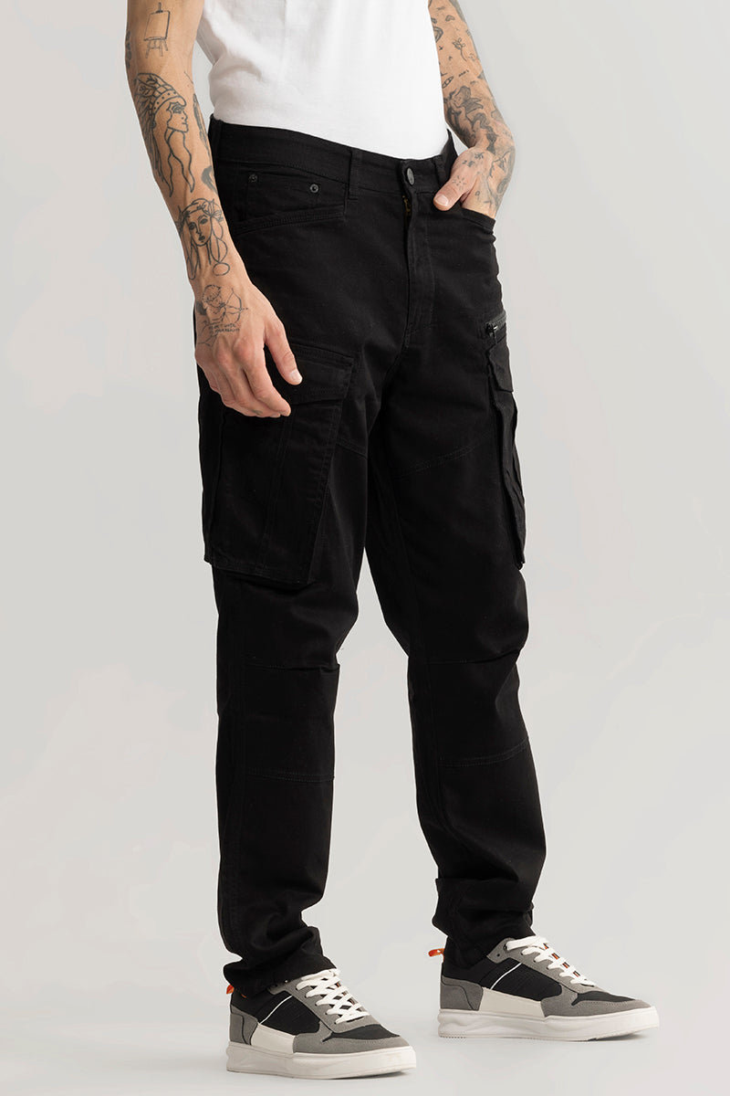 Kyubic Black Cargo Pant