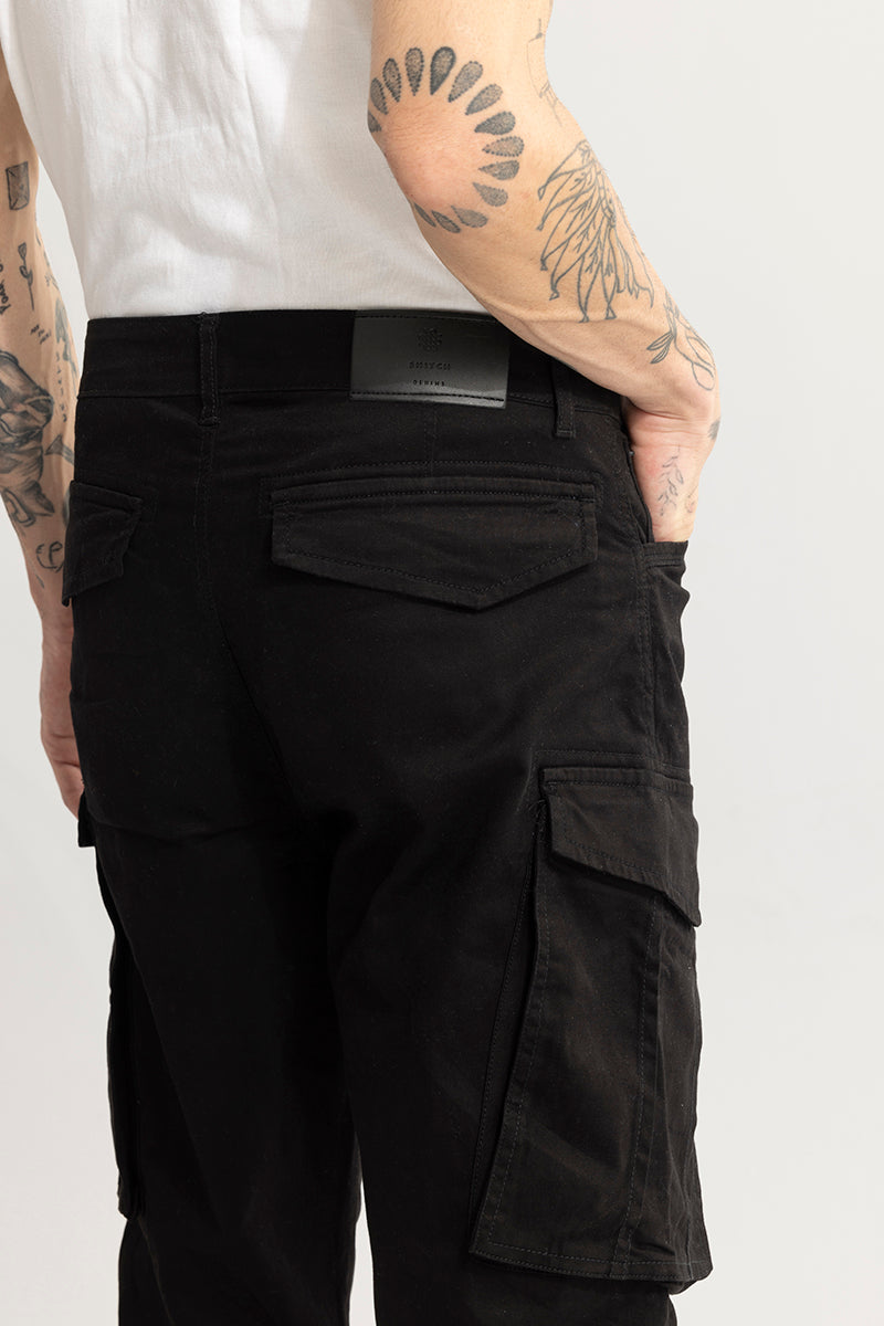 Kyubic Black Cargo Pant