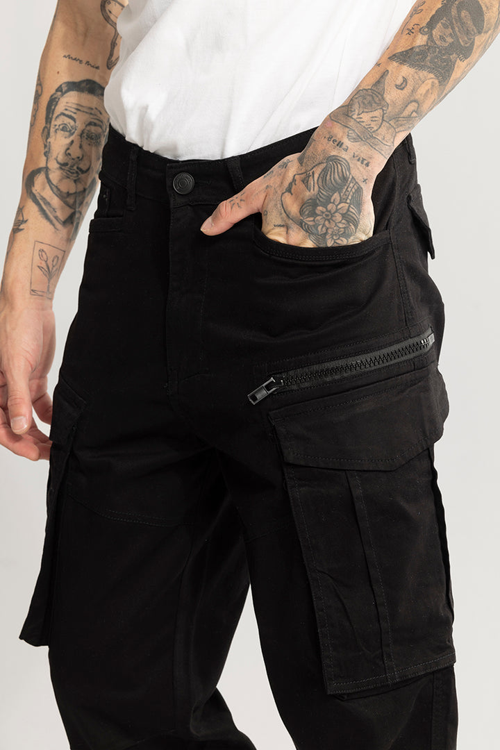 Kyubic Black Cargo Pant