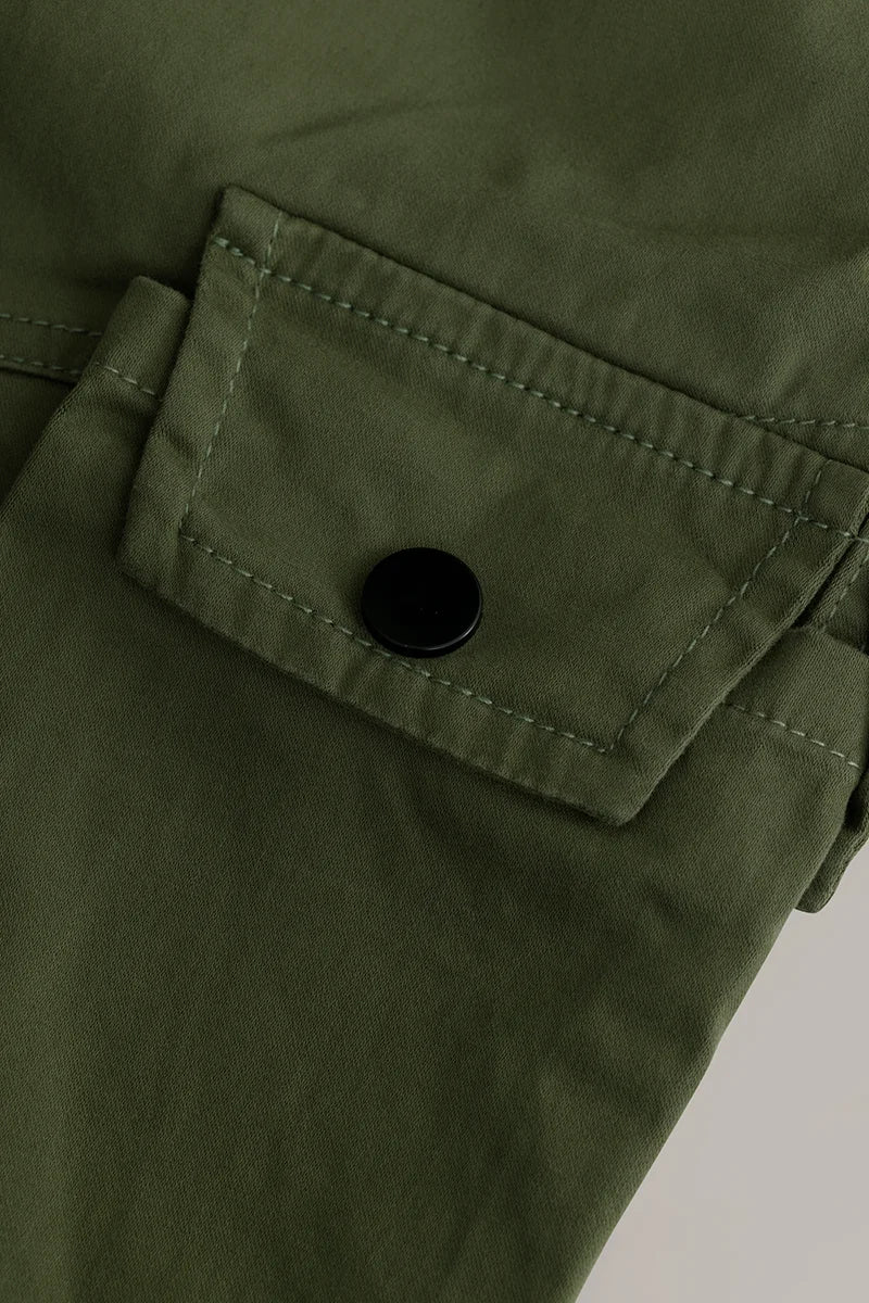 Buy Men's Allos Olive Cargo pant Online | SNITCH