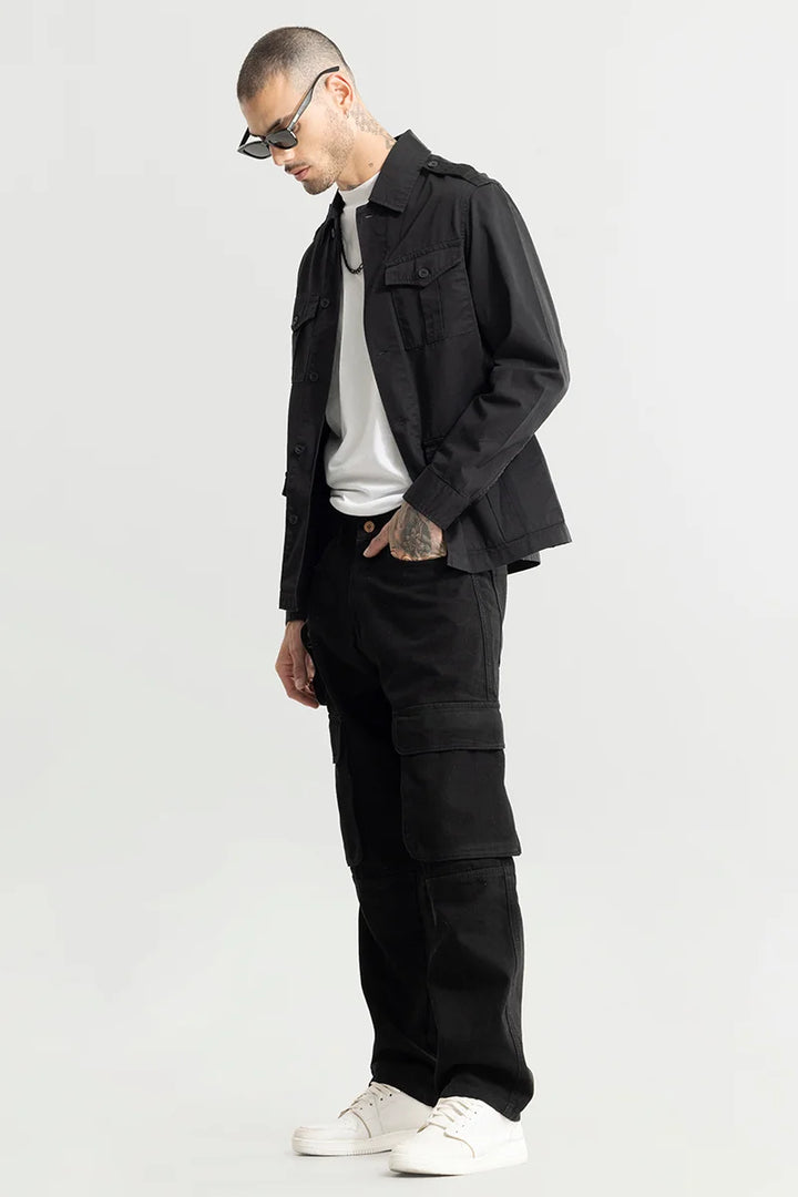 Vogue Black Utility Baggy Fit Jeans