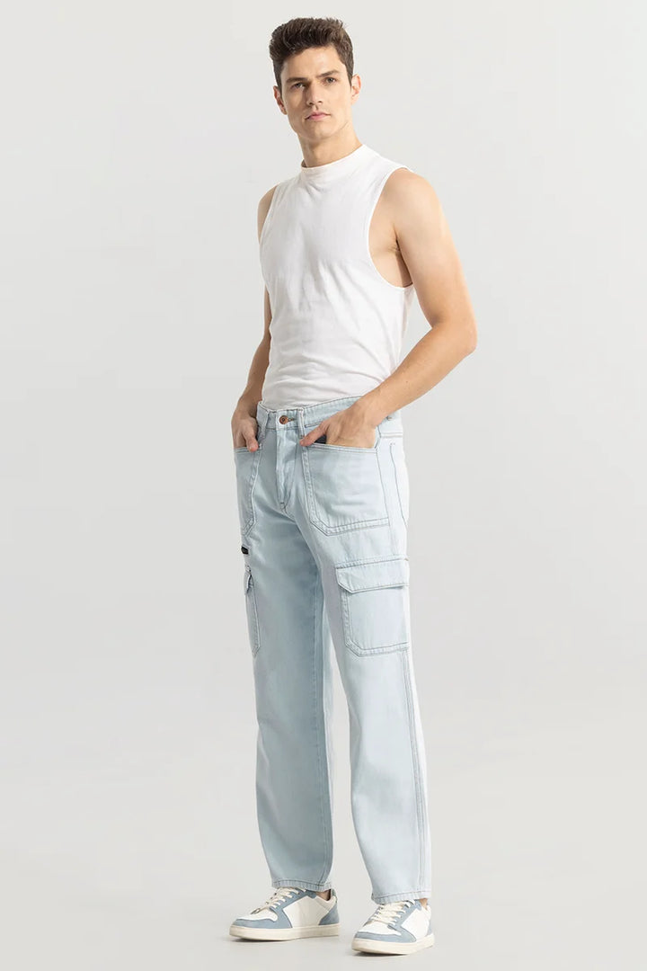 Fross Ice Blue Baggy Jean