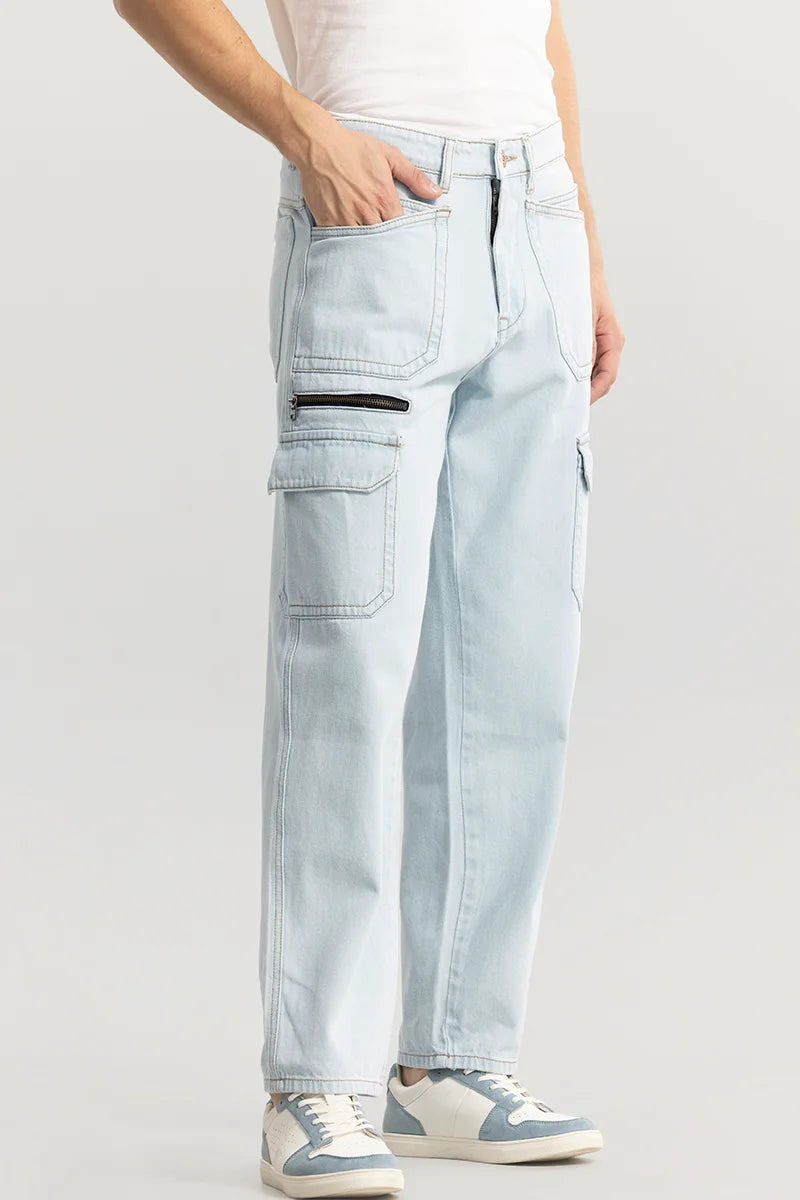 Fross Ice Blue Baggy Jean