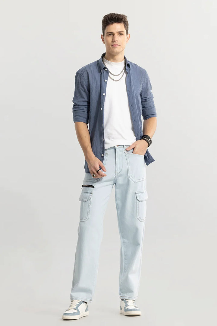 Fross Ice Blue Baggy Jean