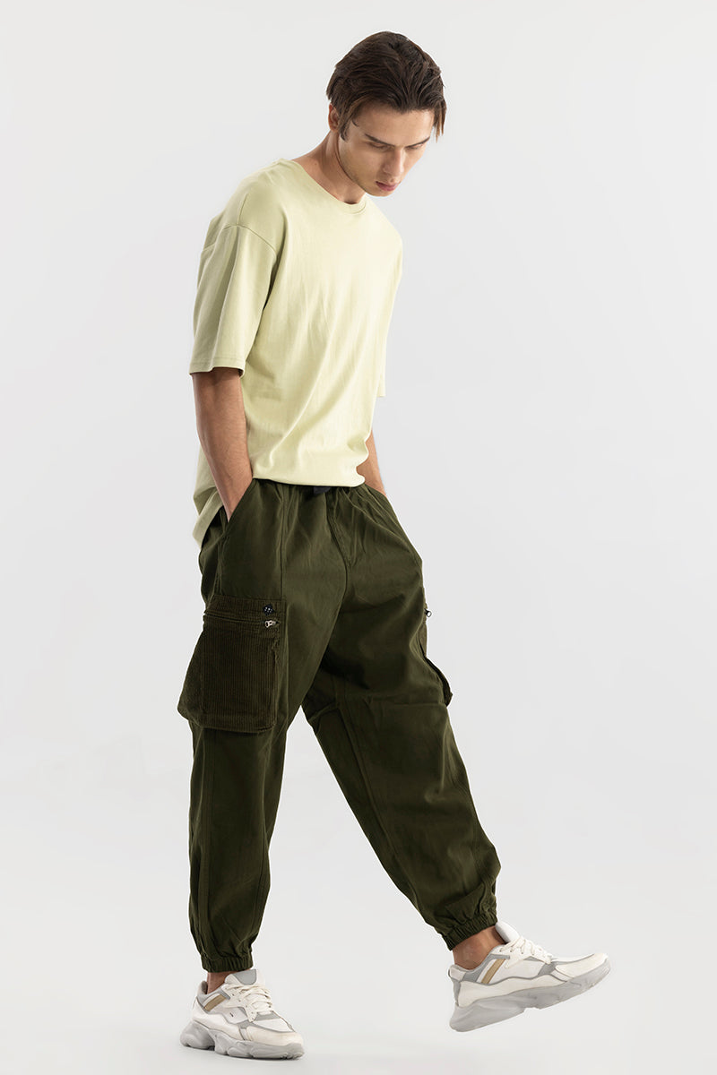 Korean Style Olive Cargo Pant