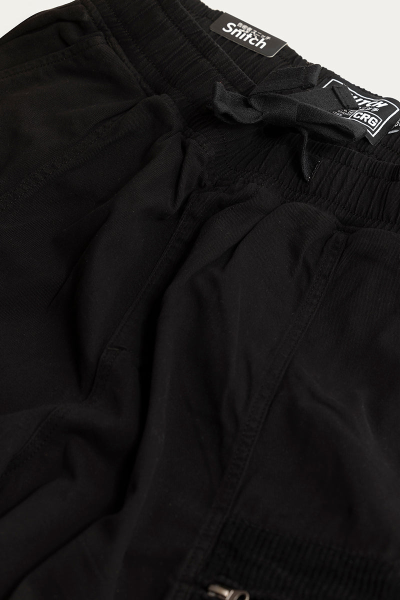 Korean Style Black Cargo Pant