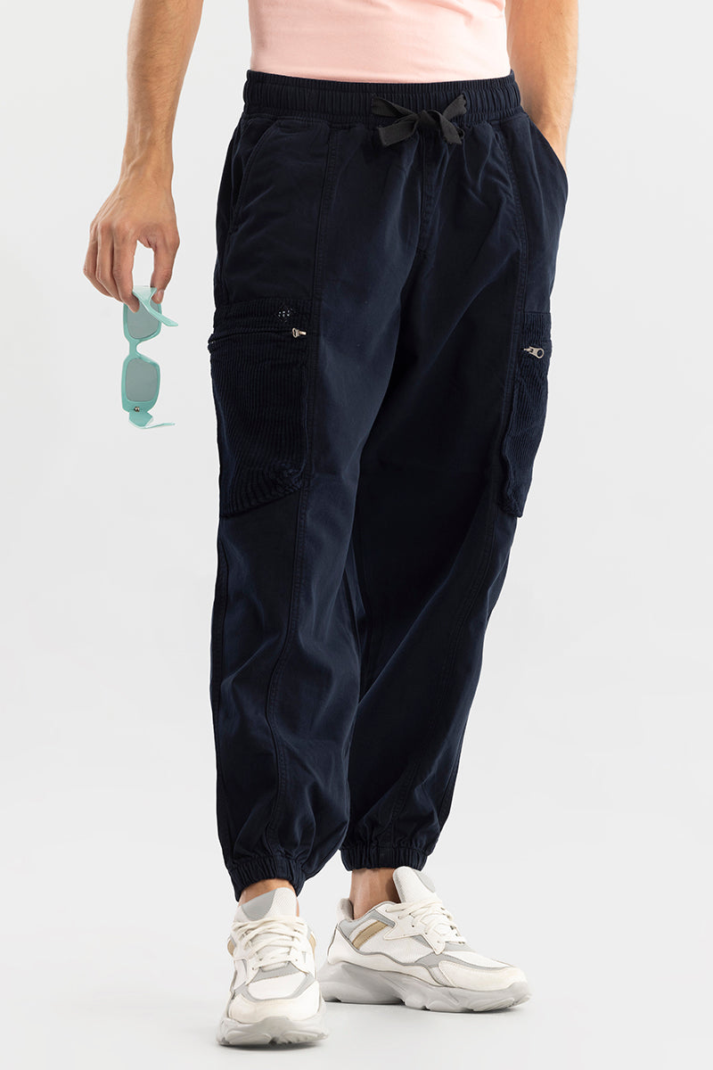 Korean Style Navy Cargo Pant