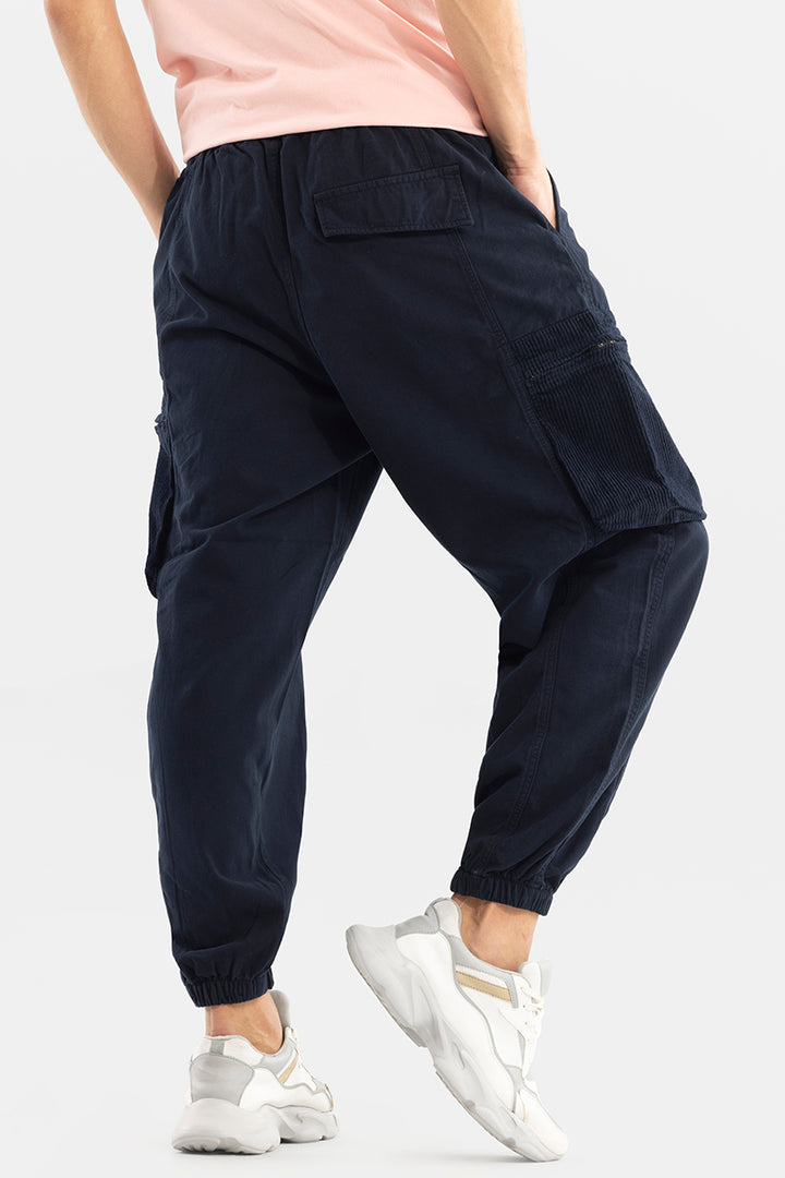 Korean Style Navy Cargo Pant