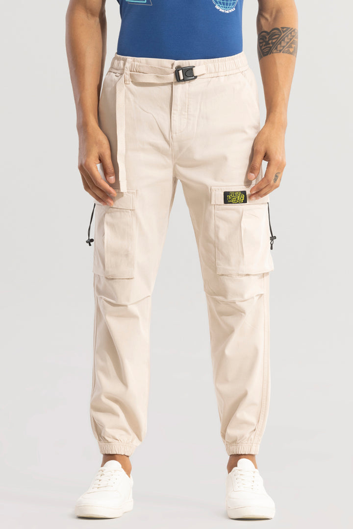 Hexa-Pocket Cream Cargo pant