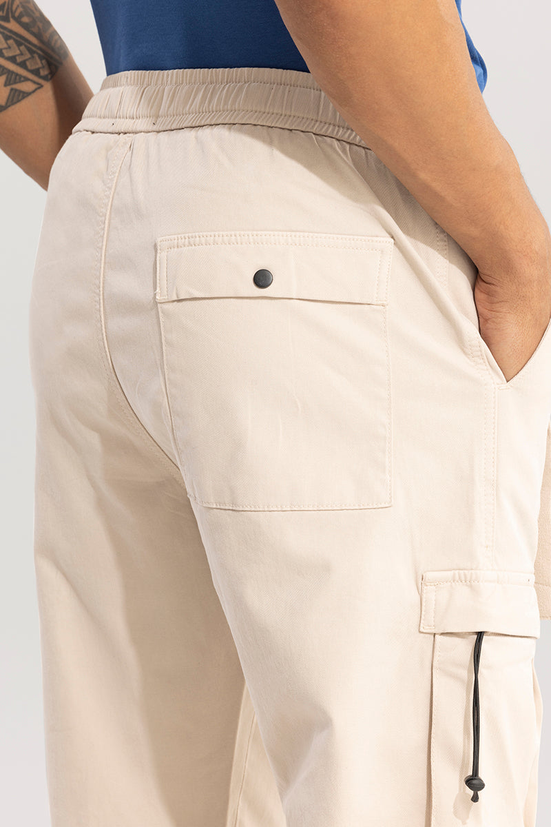 Hexa-Pocket Cream Cargo pant