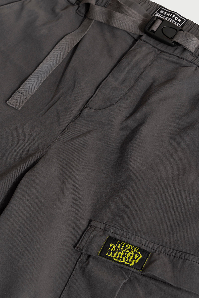 Buy Men's Hexa-Pocket Grey Cargo Pant Online | SNITCH