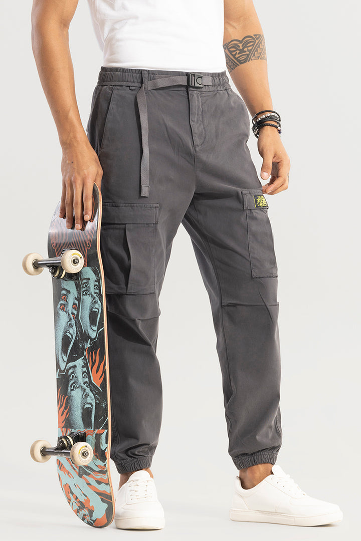 Hexa-Pocket Grey Cargo Pant