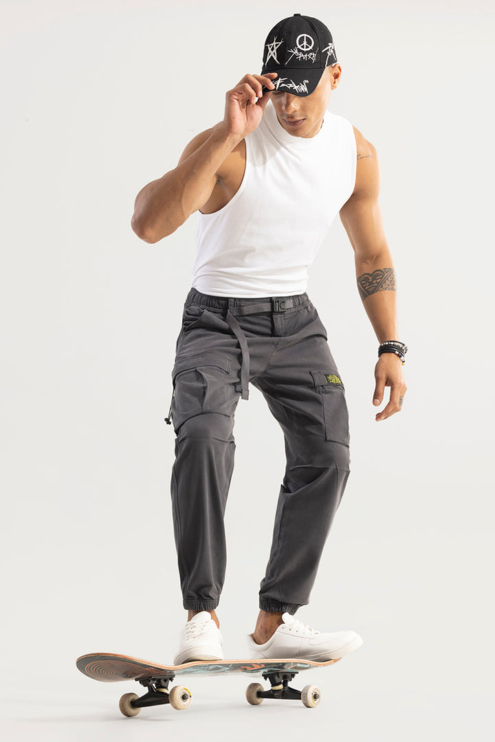 Hexa-Pocket Grey Cargo Pant