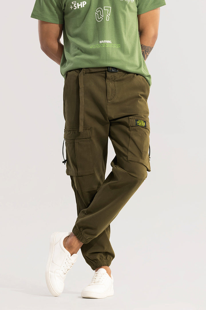 Hexa-Pocket Olive Cargo Pant