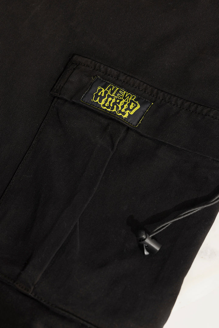 Hexa-Pocket Black Cargo Pant