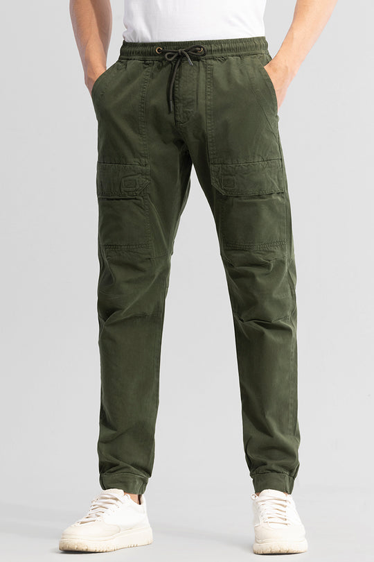 Buy Men's Trek Tech Olive Cargo Pant Online | SNITCH