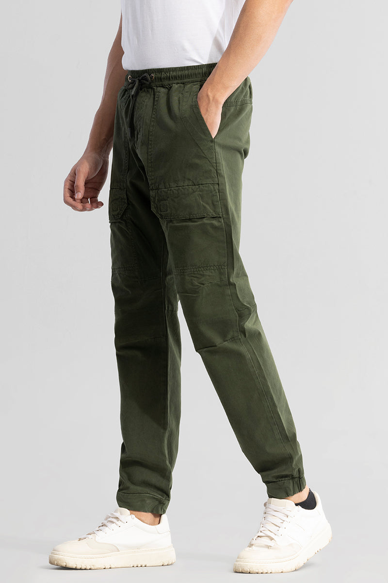 Buy Men's Trek Tech Olive Cargo Pant Online | SNITCH