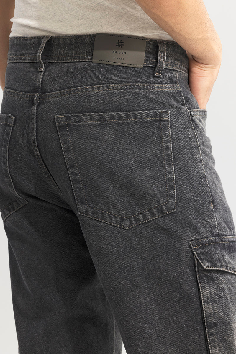 Celestial Charcoal Grey Clean Look Jeans