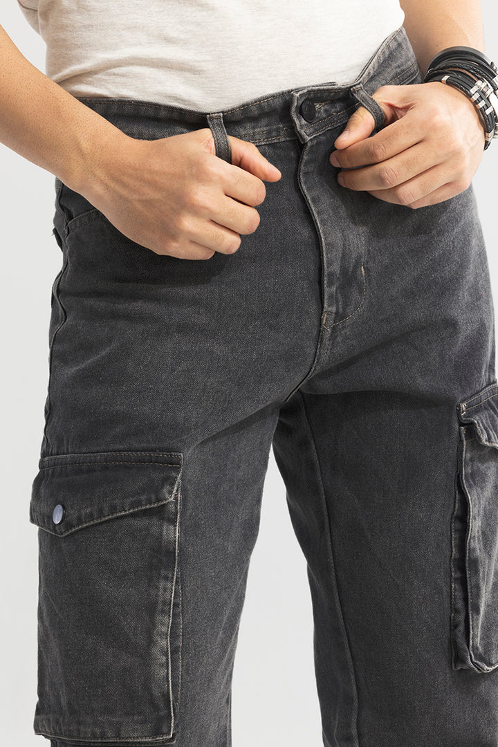 Celestial Charcoal Grey Clean Look Jeans